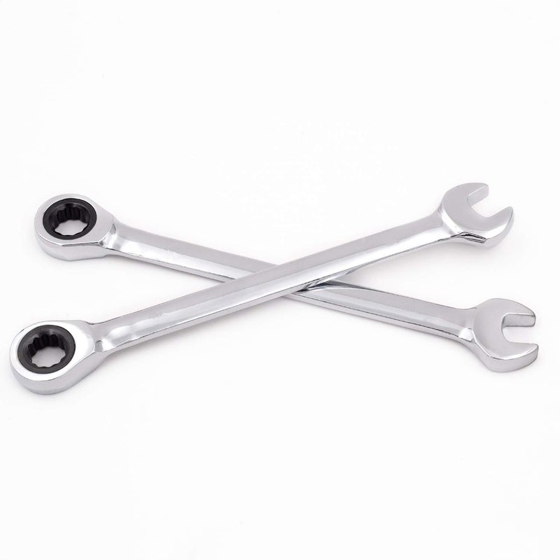 KINJOEK 4 PCS 13mm 12PT Ratchet Wrench, Metric Ratcheting Wrench Set with 5Â° Movement and 72 Teeth for Projects with Tight Space - Image 4